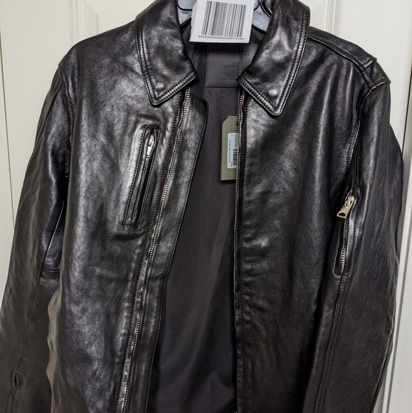 all saints caleb leather jacket